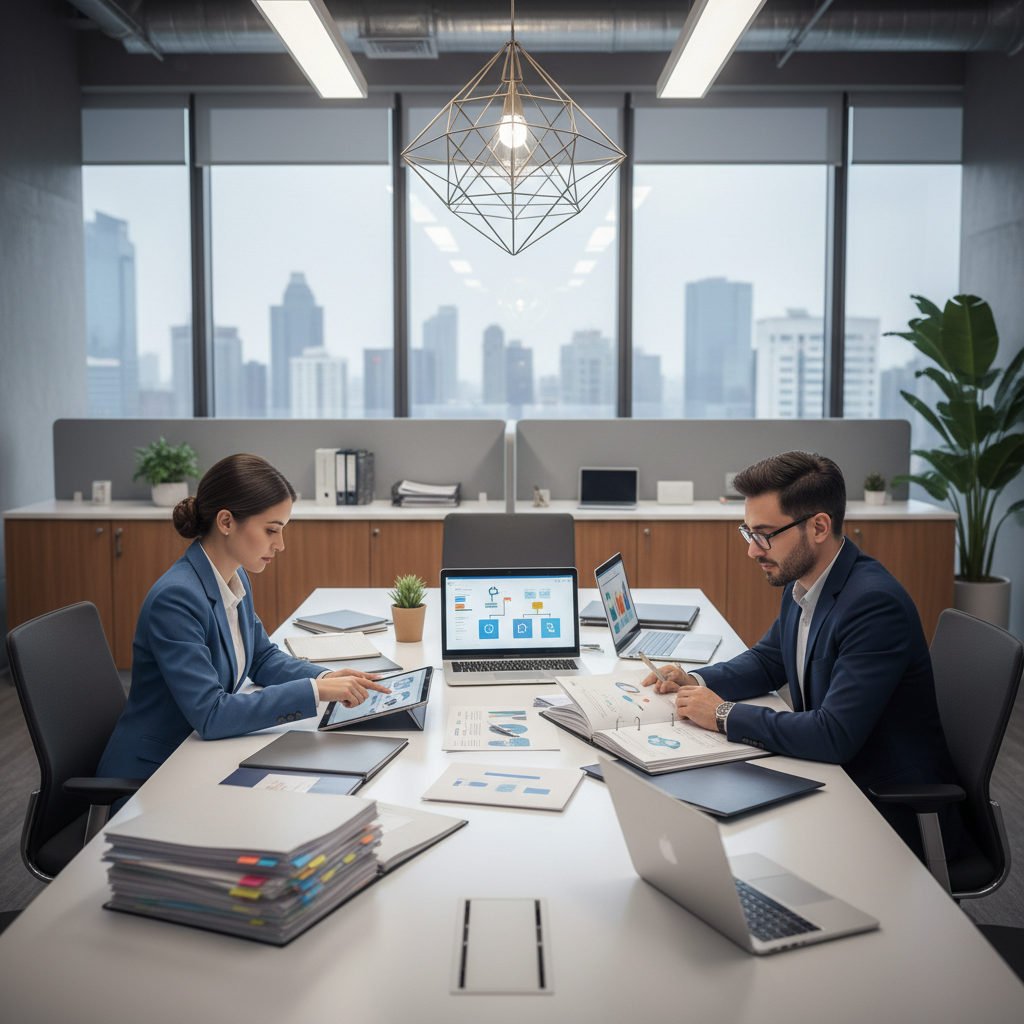 Experts RH analysent des dossiers de conformité pour le détachement.